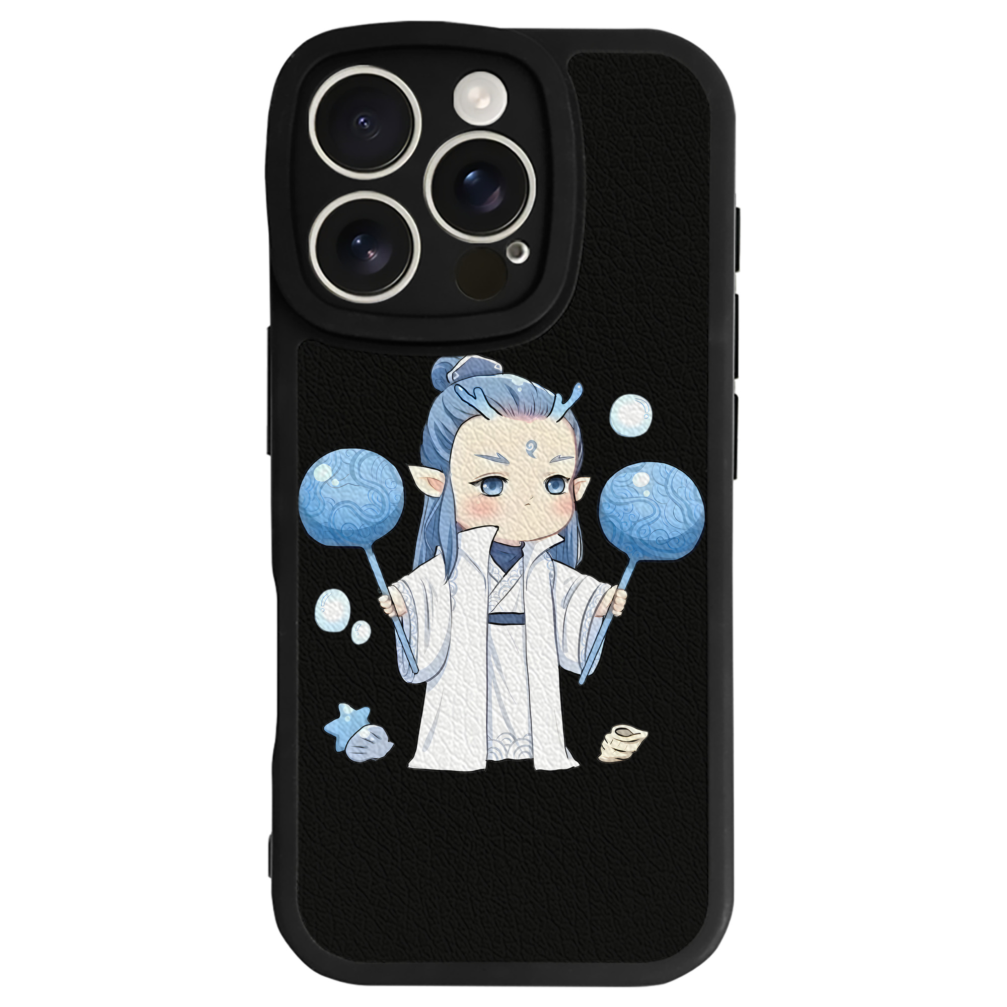 （画像用） Ne Zha 2 ナタ 魔童の大暴れ 【iPhone 16シリーズ対応】シリコンスマホケース（レザー調） 材質：シリコン